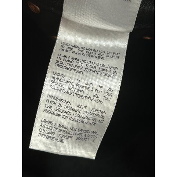 Mother Women's Mid Rise Faux Leather The Insider Ankle Jeans in Black Size 23 - Picture 10 of 14